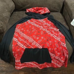 Lularoe red paisley light jacket